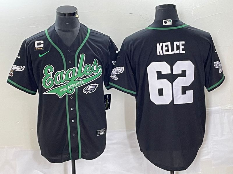 Men Philadelphia Eagles #62 Kelce Black Nike 2023 Co Branding Game NFL Jersey style 4->philadelphia eagles->NFL Jersey